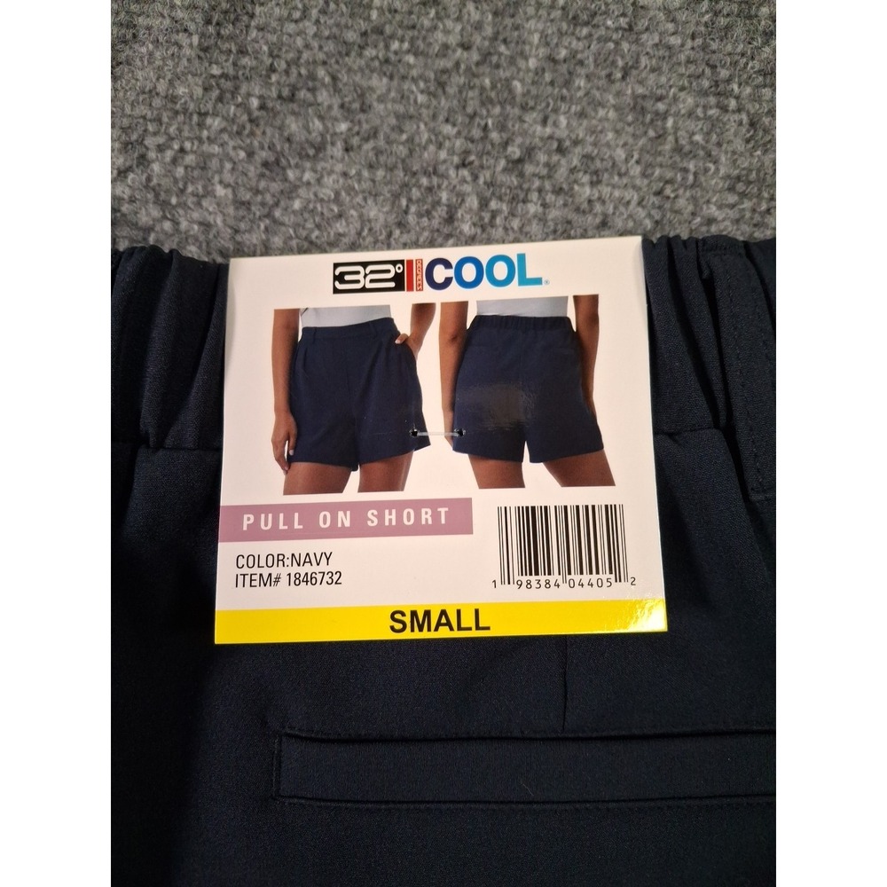 32 Degrees Cool Women's Pleated Pull On Shorts, Navy, Size: Small 4-6, NWT - Picture 2 of 4